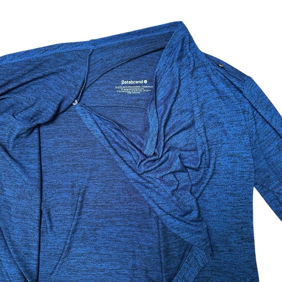 Betabrand Women’s MED Blue & Black Heather Wrap Tunic - Picture 5 of 9